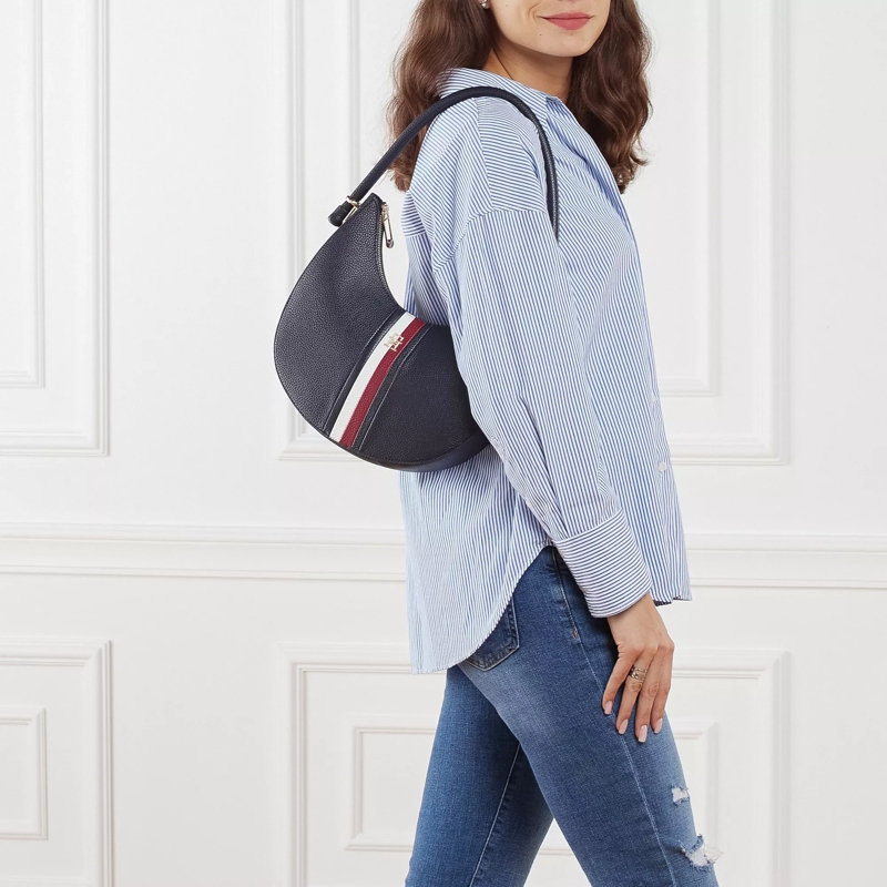 Tommy Hilfiger Hobo Bag Th Emblem Shoulder Bag Corp Space Blue(Image 2)