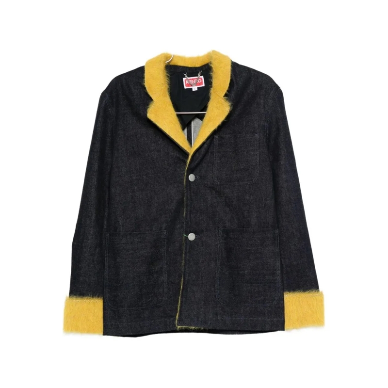 Kenzo Spijkerjasje Dark Blue Denim Jacket Black