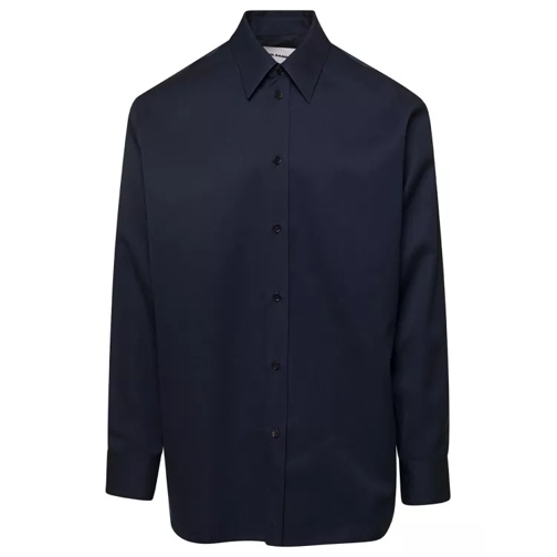 Jil Sander Blue Shirt With Classic Collar And Tonal Buttons I Blue 