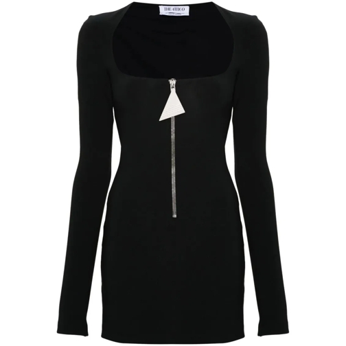 The Attico Black Scoop-Neck Mini Dress Black Mini-Kleider