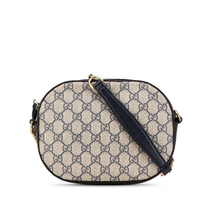 Gucci Schultertasche Mini GG Supreme Chain Crossbody braun