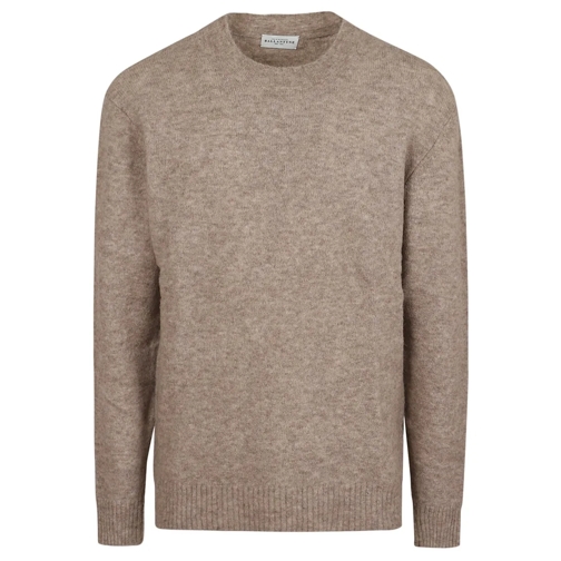 Ballantyne Pullover Alpaca Blend Crewneck Sweater Brown