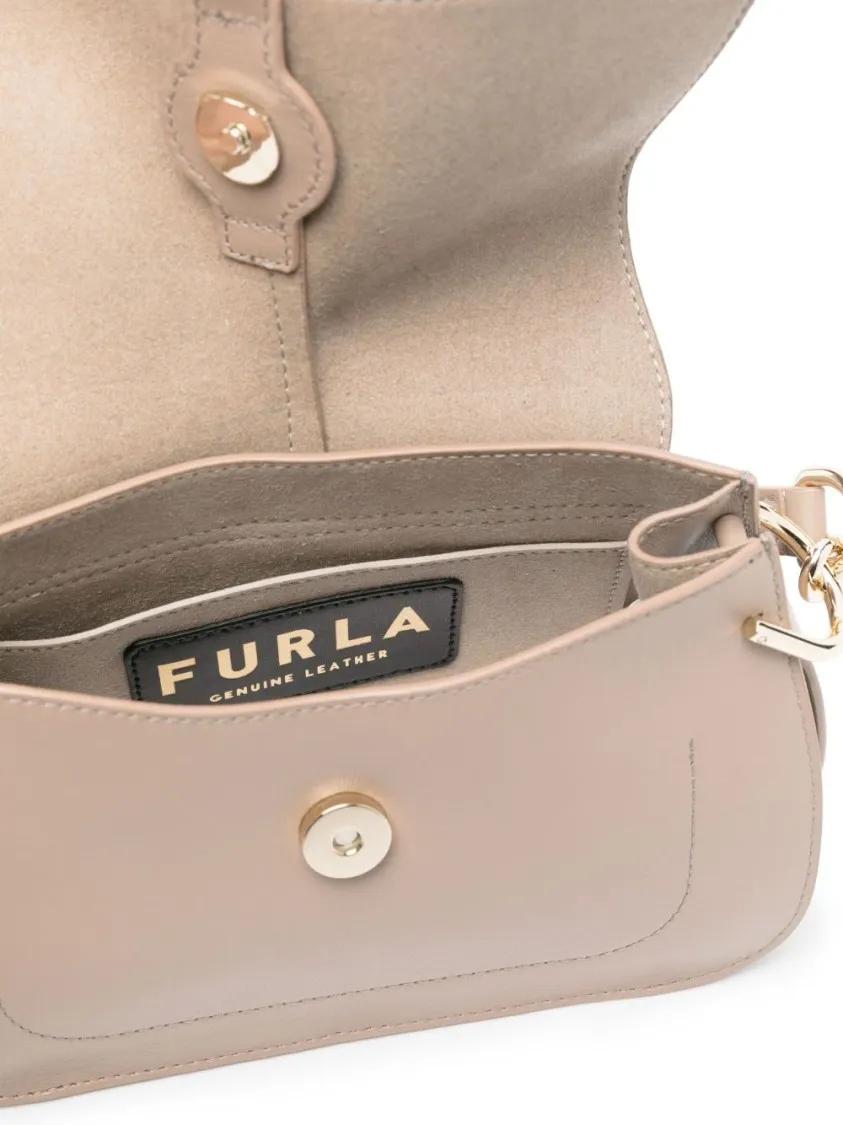 Thumbnail - Furla Hobo Bags - Structured Handbag With Buckle Detail - Gr. unisize - in Beige - für Damen