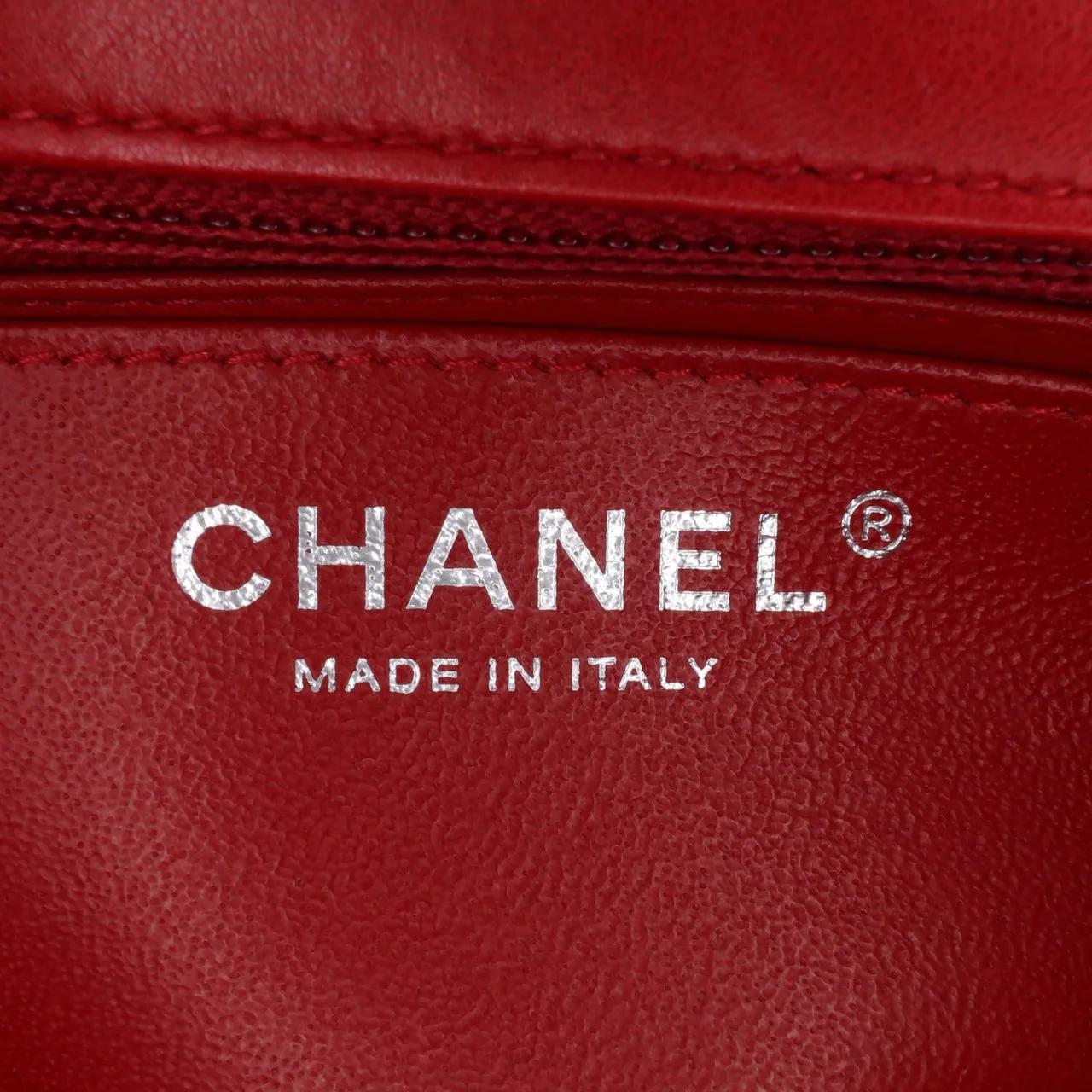Thumbnail - Chanel Hobo Bags - Mini Square Classic Lambskin Single Flap - Gr. unisize - in Rot - für Damen