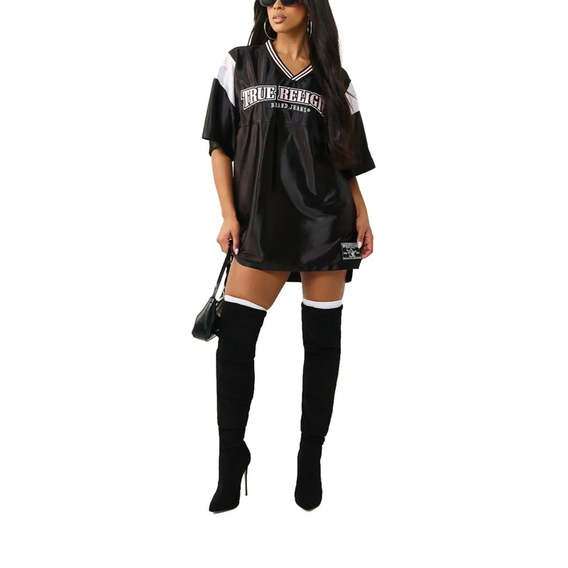 True Religion Maxikleid - Besticktes Longshirt- Wird als Kleid getragen- schwarz(Image 2)