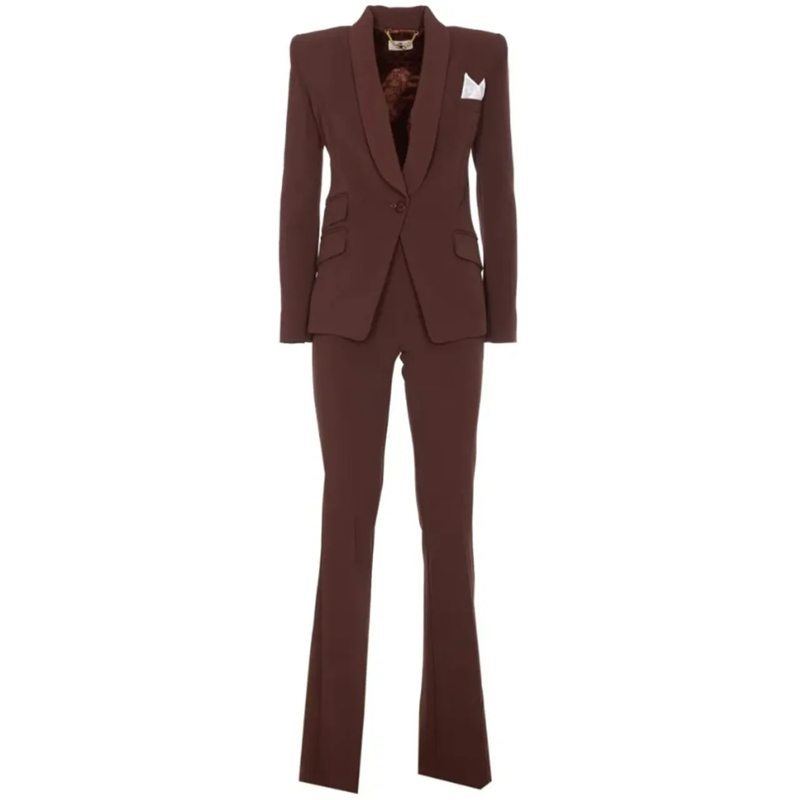 Elisabetta Franchi Blazer Dresses Caffe braun
