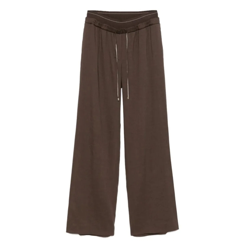 Lorena Antoniazzi  Chocolate Brown Drawstring Trousers Brown