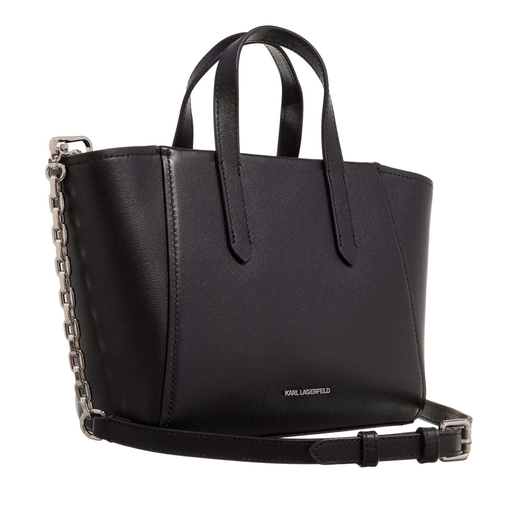 Karl Lagerfeld Totes & shoppers K Ikonik 2.0 Leather S Tote Pn in zwart