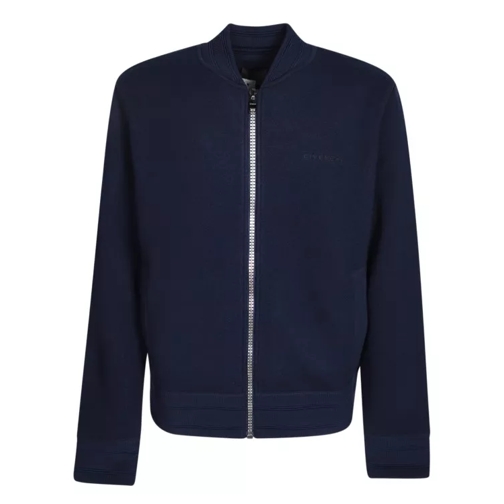 Givenchy Wool Varsity Jacket With Signature 4G Pattern On B Blue 