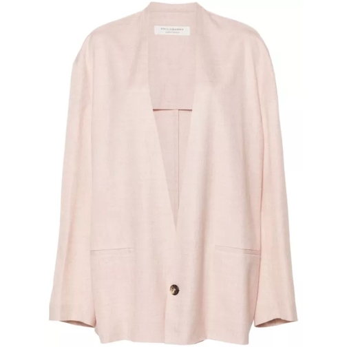 Philosophy Di Lorenzo Serafini Light Pink No Lapel Jacket Pink 