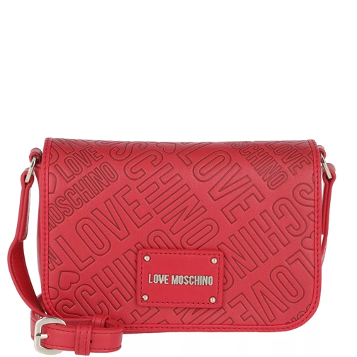 Love Moschino Crossbody Bag Embossed Logo Rosso Crossbody Bag