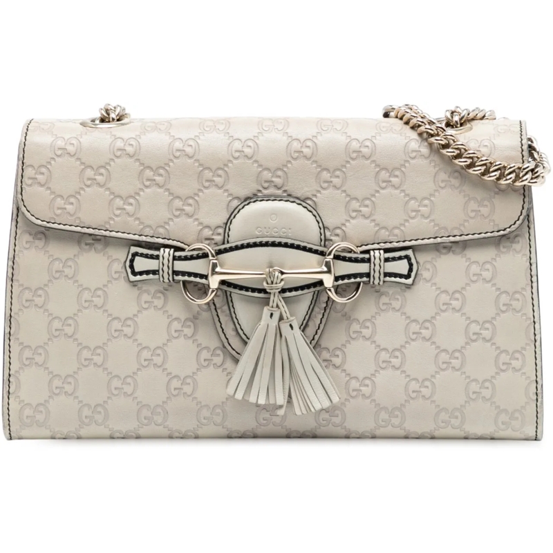 Gucci Sac à bandoulière Medium Guccissima Emily Shoulder Bag weiß