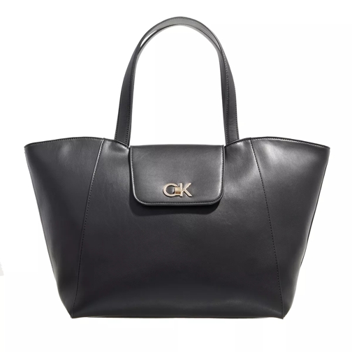 Calvin Klein Re-Lock Shopper W/Flap Ck Black Sac à provisions