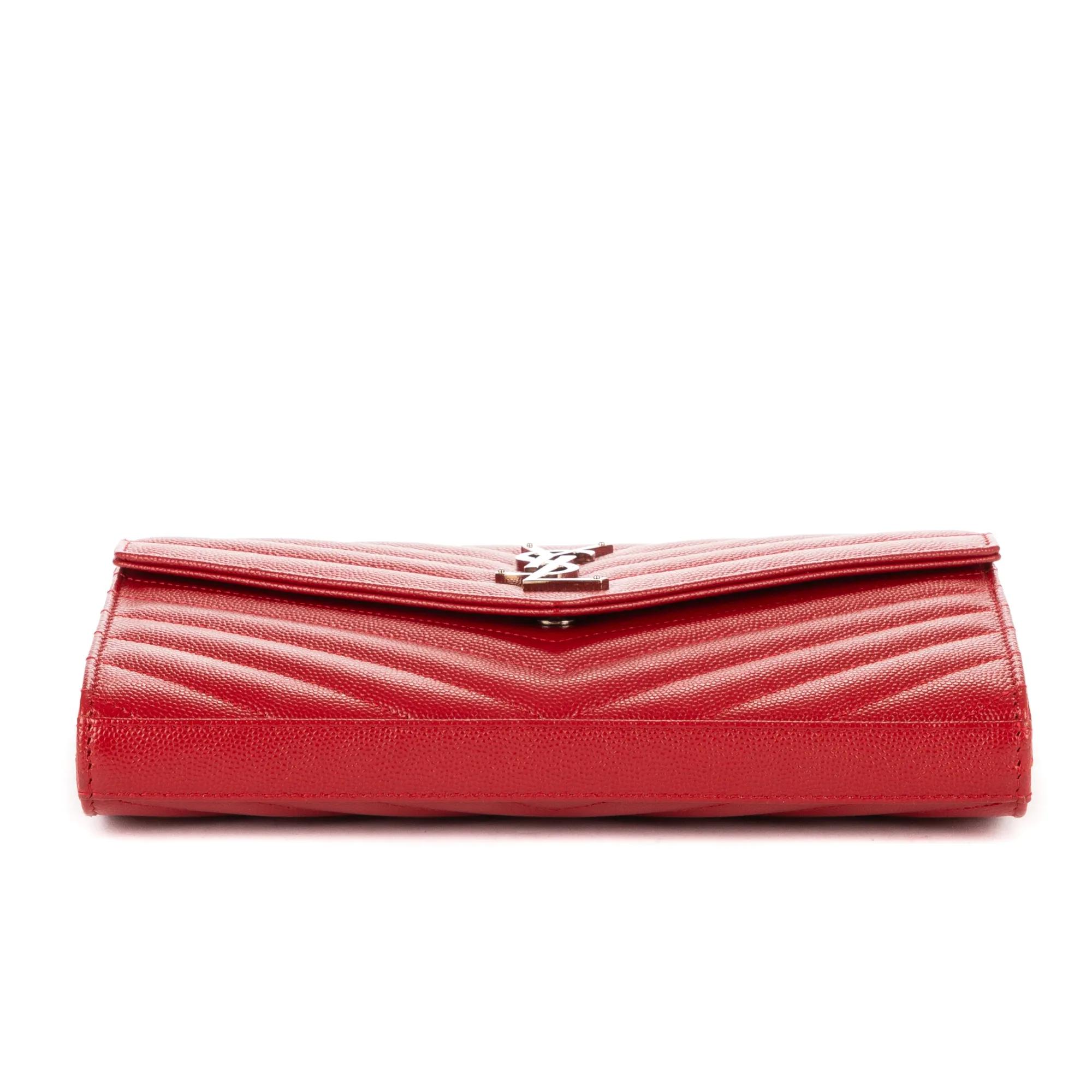 Thumbnail - Saint Laurent Crossbody Bags - Wallet on Chain - Gr. unisize - in Rot - für Damen
