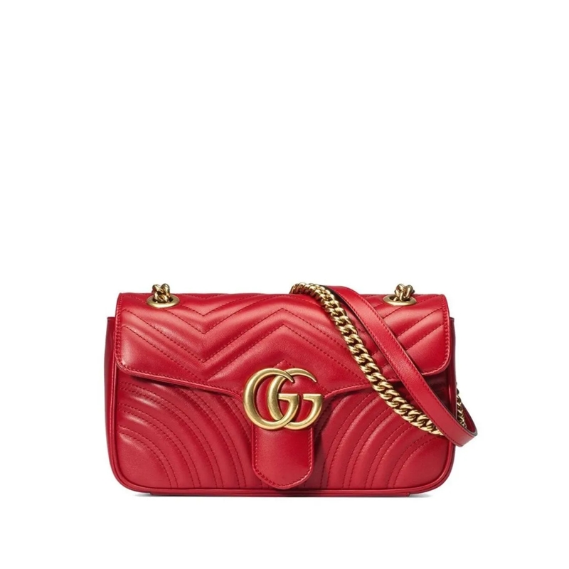 Gucci Schultertasche Gg Marmont Chain Shoulder Bag Red