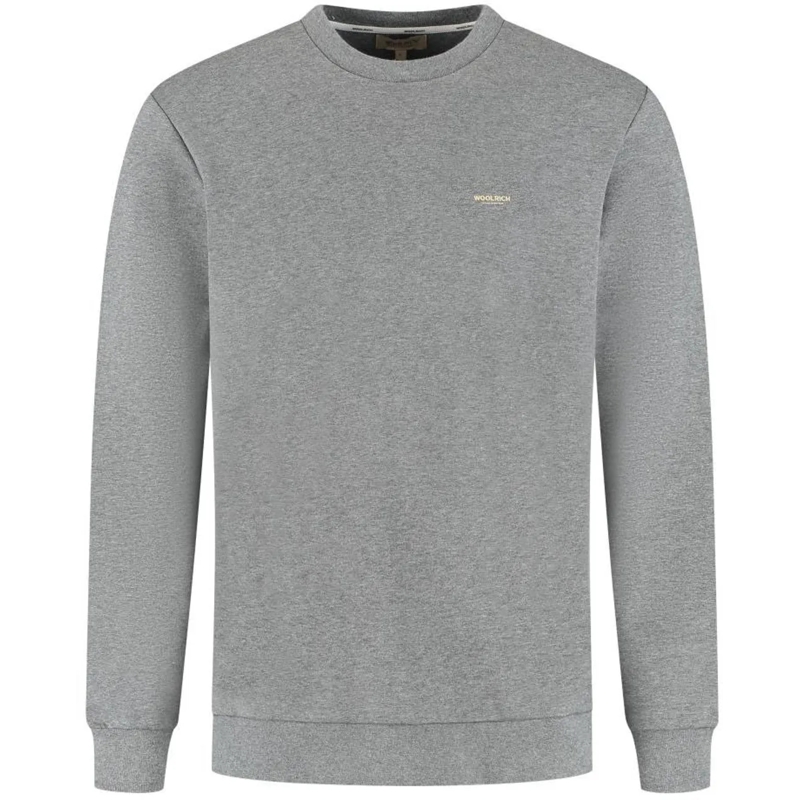 Woolrich  Logo Interlock Crewneck grau
