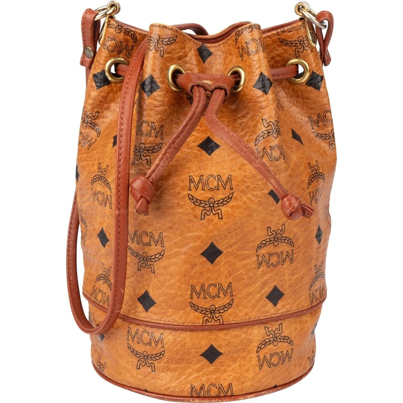 MCM Tote MCM Visetos Monogram Bucket Crossbody Bag braun