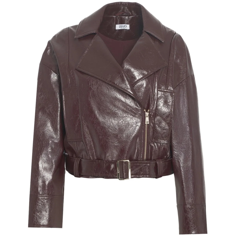 LIU JO Übergangsjacke Faux Leather Jacket rot