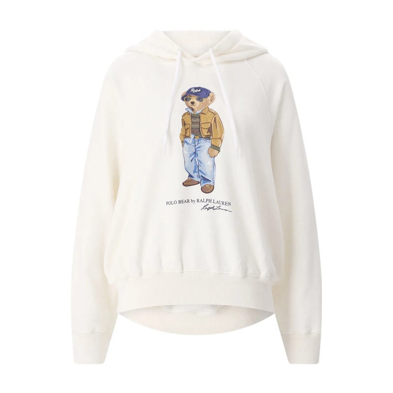 Polo Ralph Lauren Pullover Kapuzenpullover aus Woll-Mix weiß