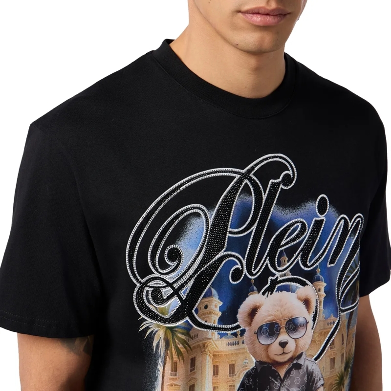Philipp Plein T-Shirt Round Neck T-Shirt Teddy Racing schwarz(Image 2)