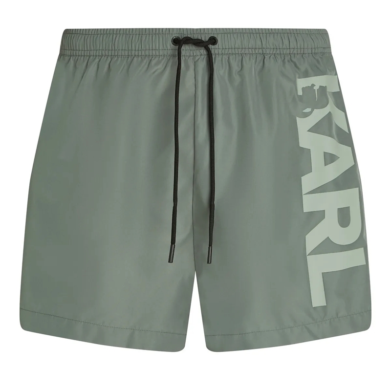 Karl Lagerfeld  KURZE BOARD-SHORTS MIT LOGO Badeshorts grau