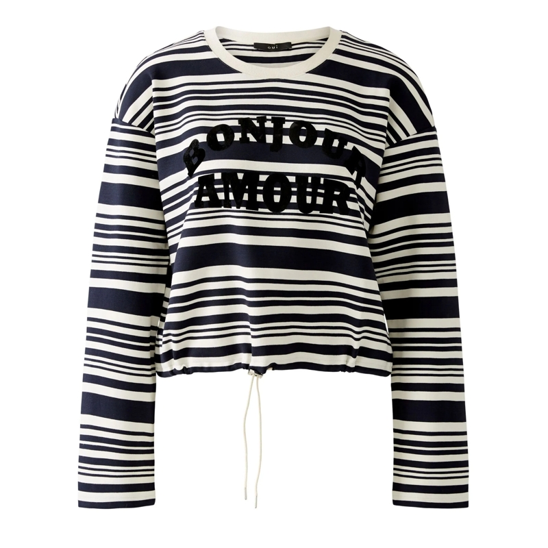 Oui Sweatshirt Sweatshirt blau