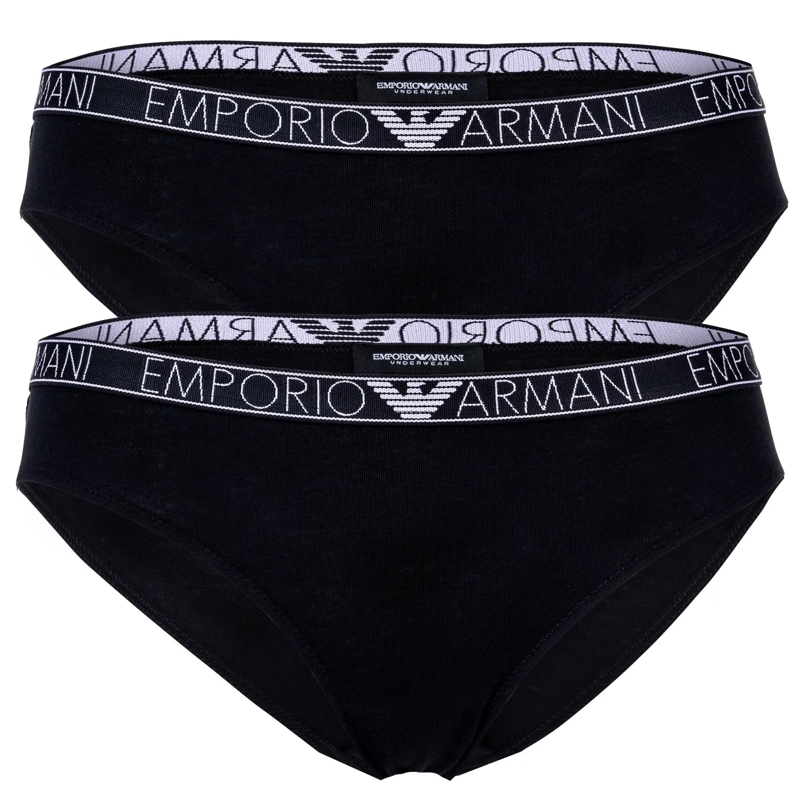 Emporio Armani  Essential Studs Logo 2er Pack schwarz