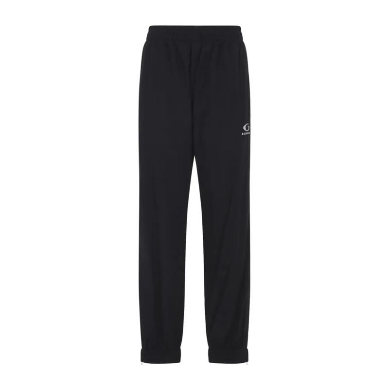 Balenciaga joggingbroek Relaxed Fit Black Track Pants With Embroidered Log Black