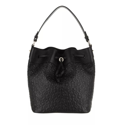 AIGNER Tara Handle Bag Black Bucket Bag