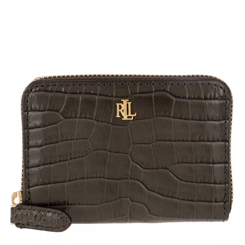 Lauren Ralph Lauren Small Zip Wallet Deep Olive Portemonnaie mit Zip-Around-Reißverschluss