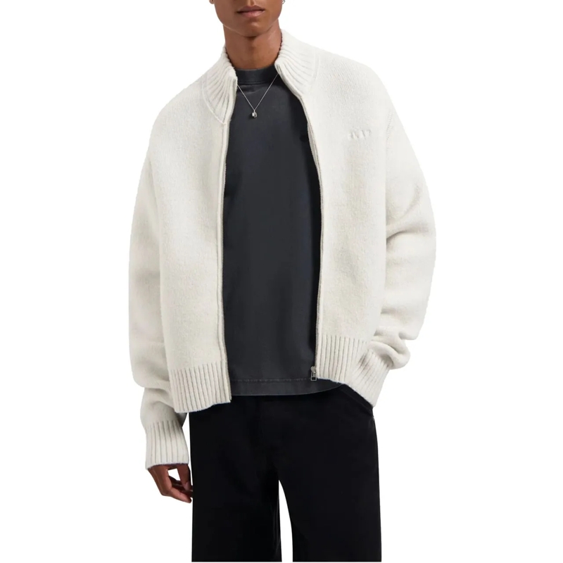 ØLÅF Weste Olaf Zip Through Knitted Mock Neck Vesten Off Whit weiß(Image 4)