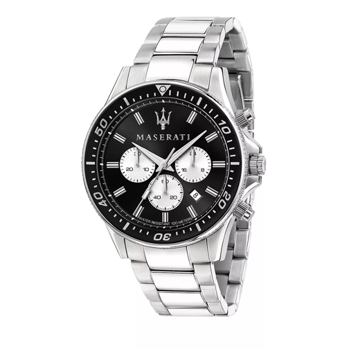 Maserati Watch Sfida 44mm Silver Black Chronograph