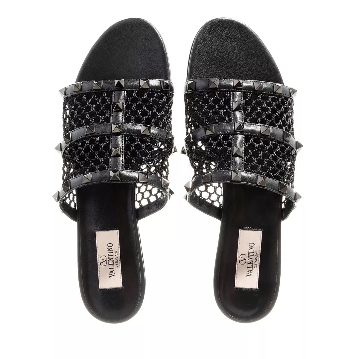 Valentino Garavani Slide Rockstud Nero Slide