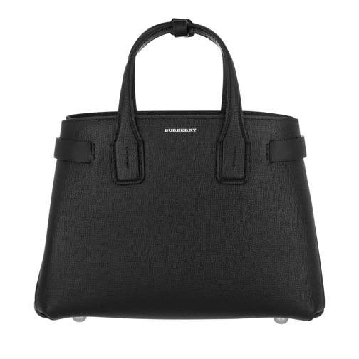Burberry The Small Handle Bag Leather Black Satchel