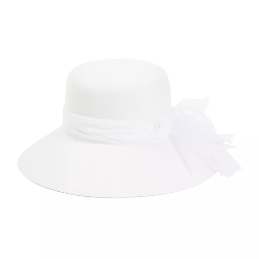 Maison Michel  New Kendall Marry White Wool Felt Hat White