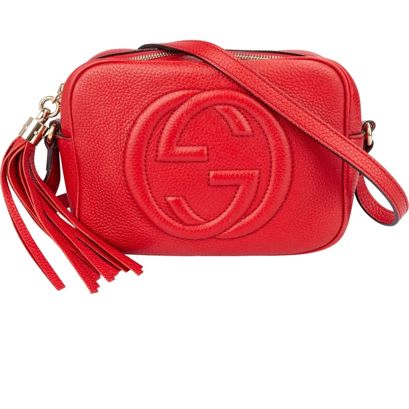 Gucci Sac à bandoulière Gucci Red Leather Soho Crossbody Bag rot