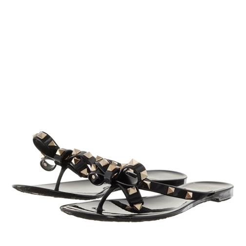 Valentino Garavani Teenslipper Thong Summer Rockstud Sandals Nero