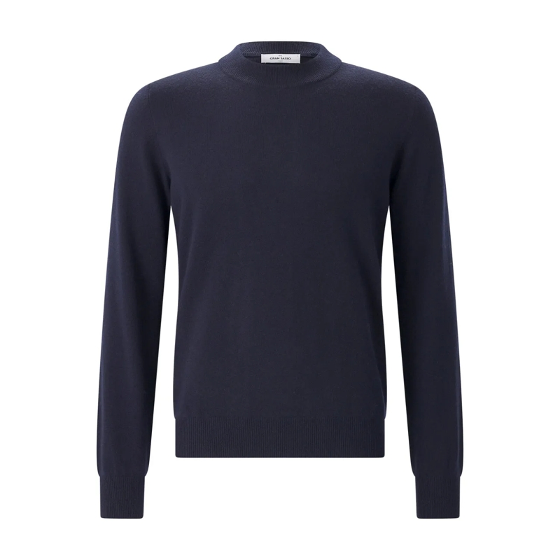 Gran Sasso Pull à col roulé Pullover aus Schurwolle & Kaschmir dunkelblau