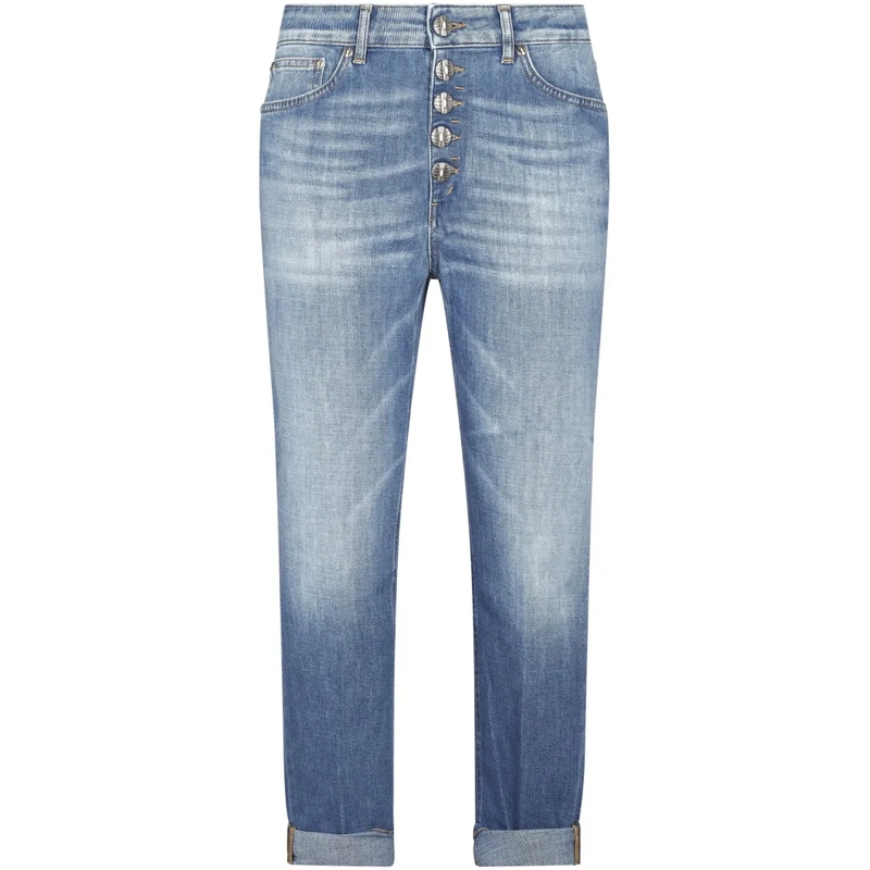 Dondup Jeans High-Waisted Denim Trousers With Classic Five-Pock Blau