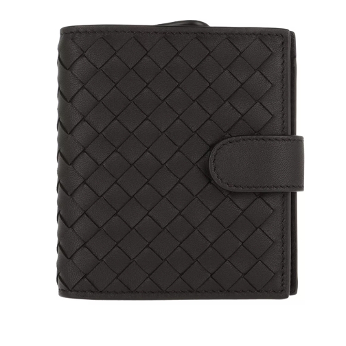 Bottega Veneta Intrecciato Mini Wallet Nappa Leather Espresso Tvåveckad plånbok