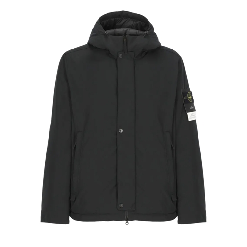 Stone Island Jacket With Logo Black Cappotti Parka