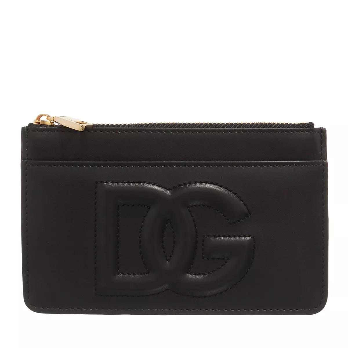 Dolce&Gabbana Portemonnaie - Logo Leather Card Holder - Gr. unisize - in Schwarz - für Damen