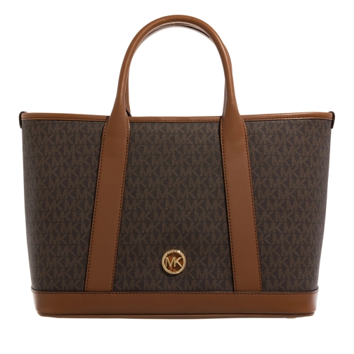 MICHAEL Michael Kors Md Satchel Brn/Luggage Rymlig shoppingväska