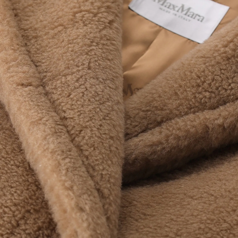 Max Mara Wintermantel Mantel Teddy aus Wolle & Seide braun(Image 3)