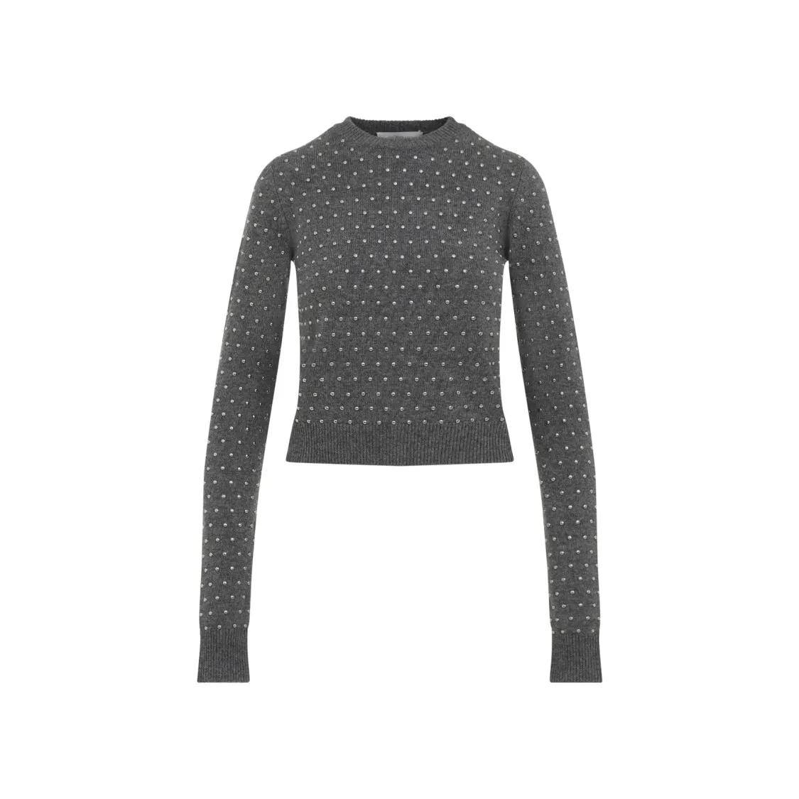 Sportmax - Sierra Studded Pullover - Größe XS - grau