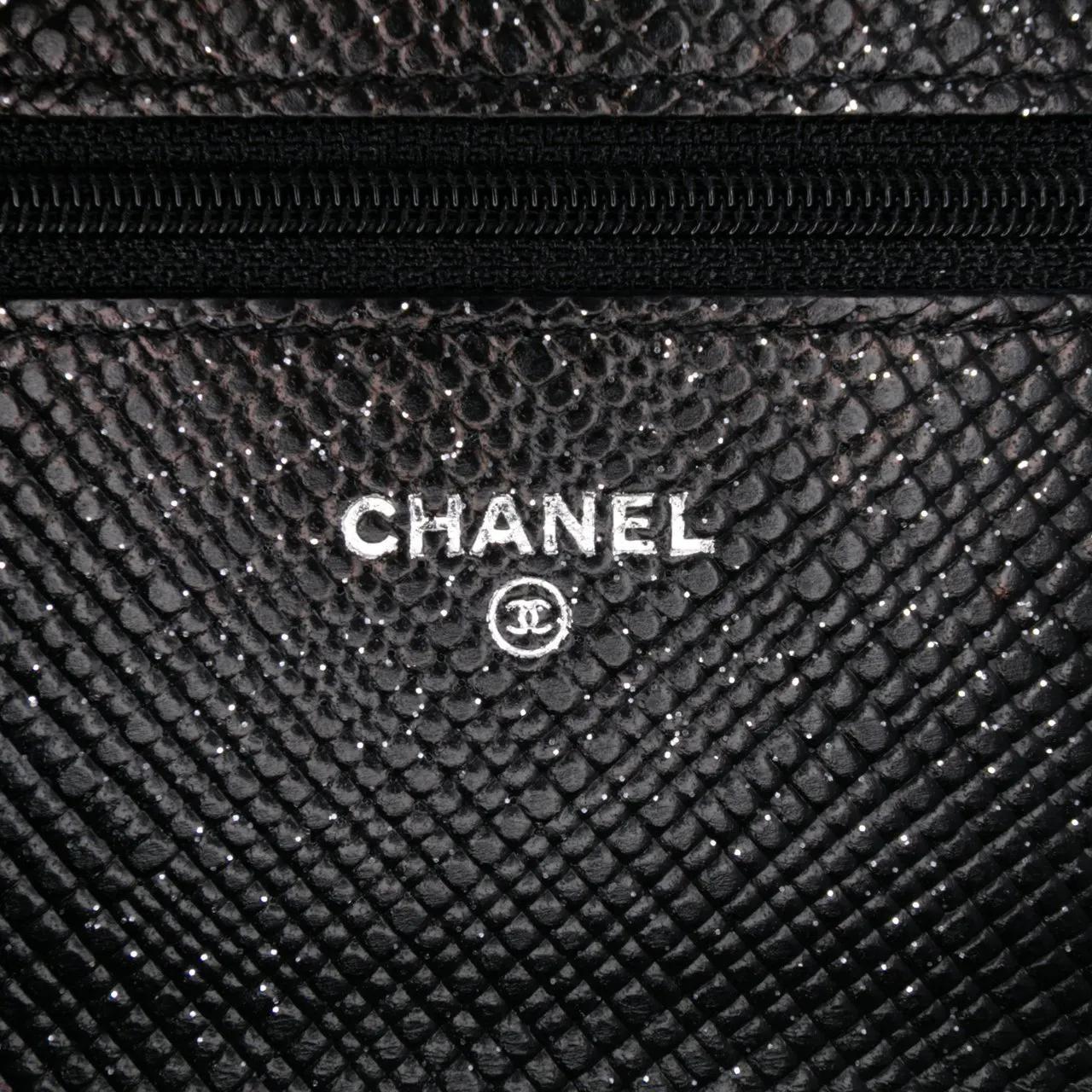 Thumbnail - Chanel Hobo Bags - CC Quilted Glittered Calfskin Wallet On Chain - Gr. unisize - in Schwarz - für Damen
