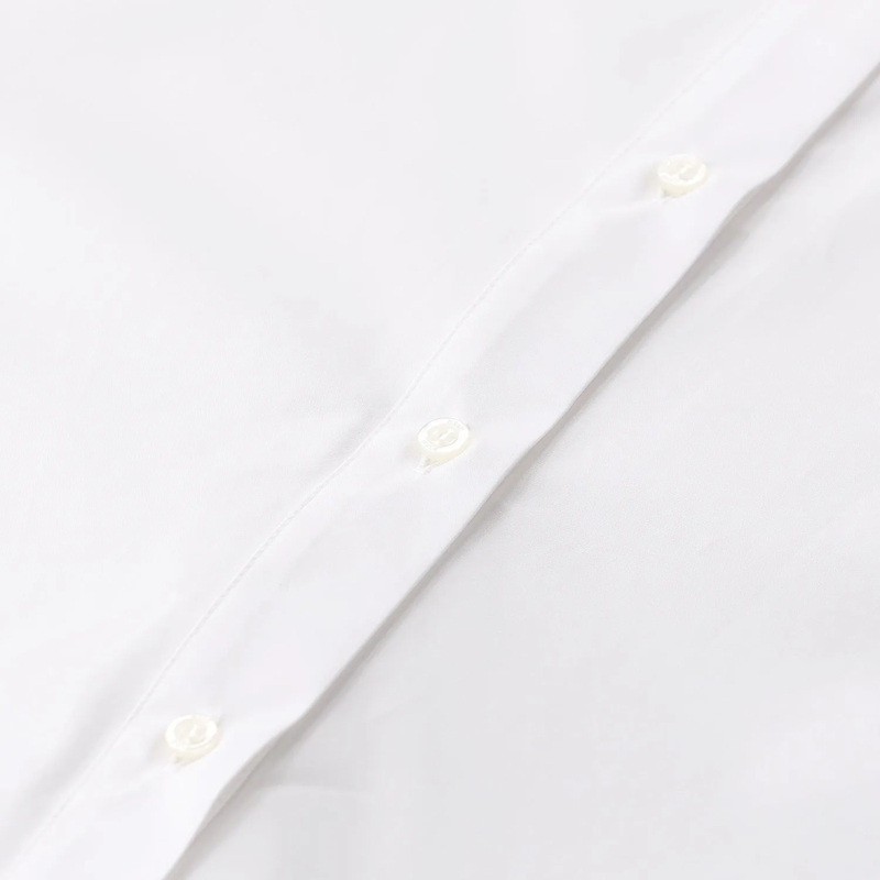 MSGM Bluse Hemdbluse Camica aus Baumwolle weiß(Image 4)