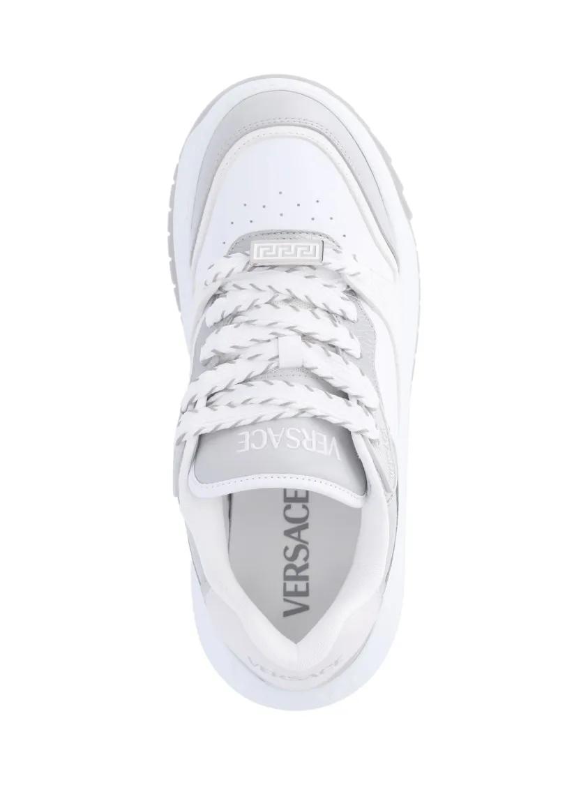 Thumbnail - Versace Low-Top Sneaker - White Leather 'Odissea' Low-Top Sneakers – White - Gr. 44 (EU) - in Weiß - für Damen