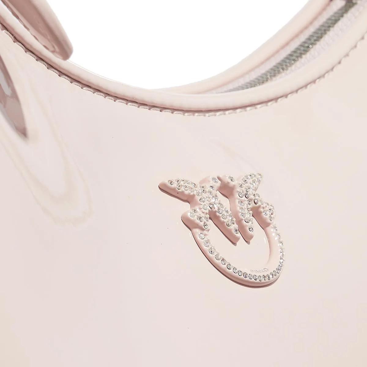 pinko Hobo bags Half Moon Mini Fl in poeder roze
