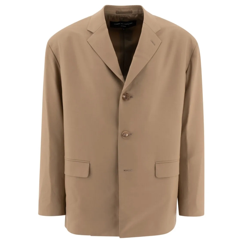 Comme des Garcons Blazer Single-Breasted Oversized Blazer Neutrals